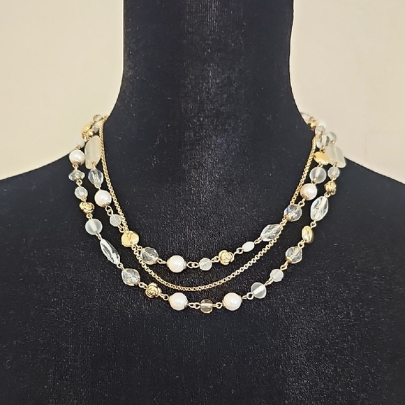 Lia Sophia Jewelry - Lia Sophia Gold and Faux Pearl Layered Necklace